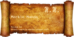Merkle Manda névjegykártya